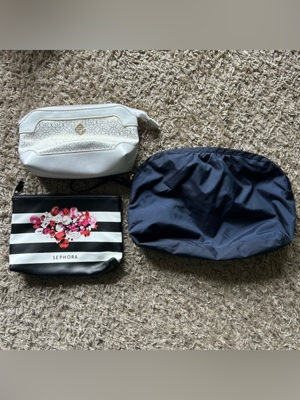 Set of 3 Makeup/Jewelry Travel Pouches